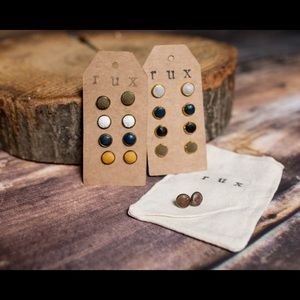 Set of 4 - Handmade genuine leather studs
